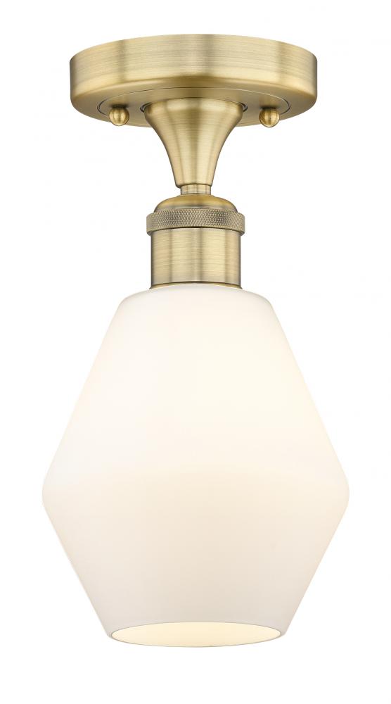 Cindyrella - 1 Light - 6 inch - Brushed Brass - Semi-Flush Mount