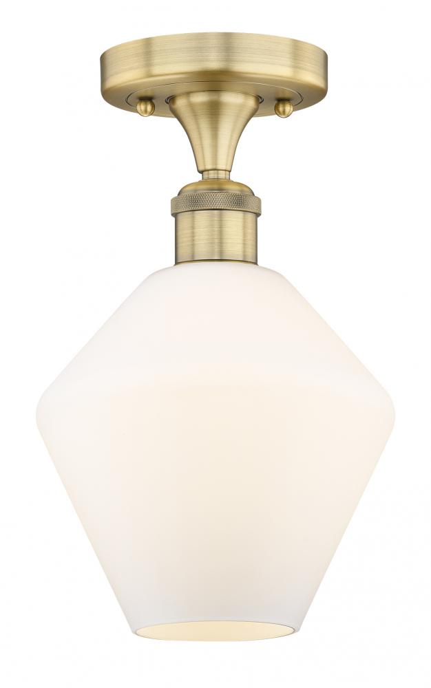 Cindyrella - 1 Light - 8 inch - Brushed Brass - Semi-Flush Mount