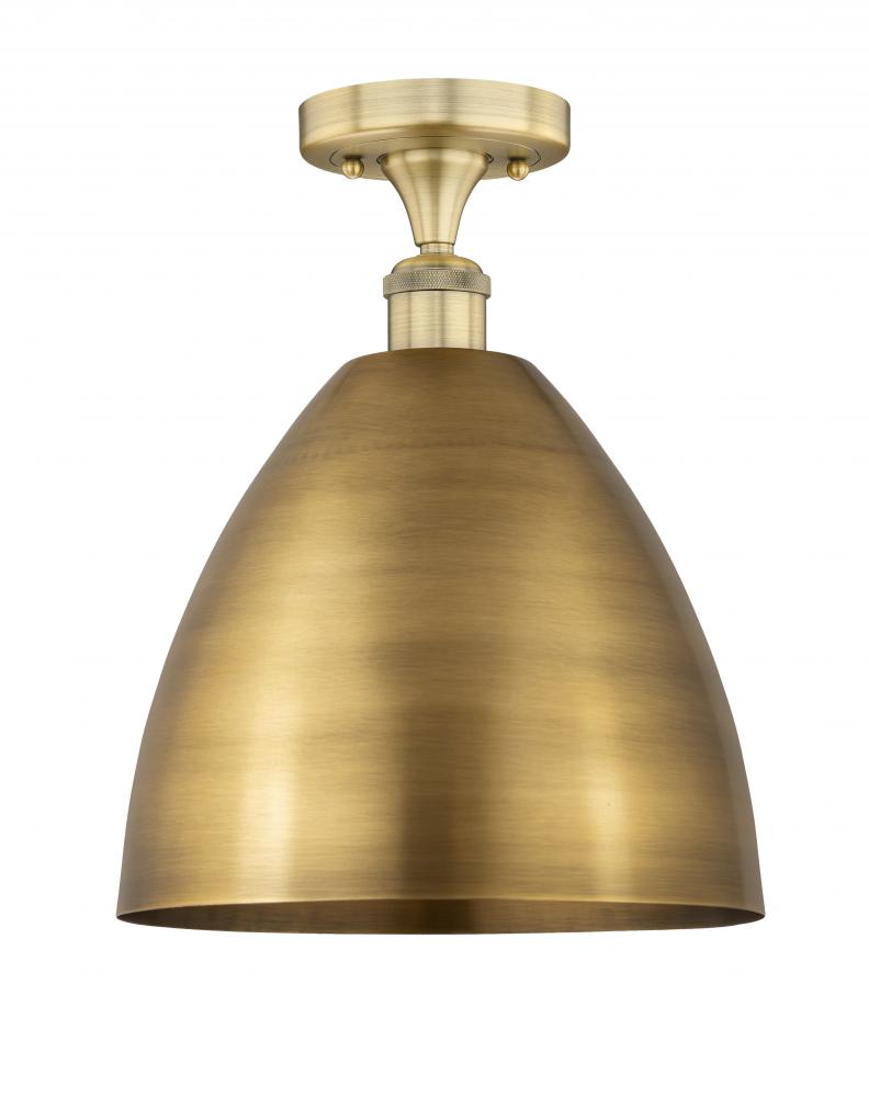 Bristol - 1 Light - 12 inch - Brushed Brass - Semi-Flush Mount