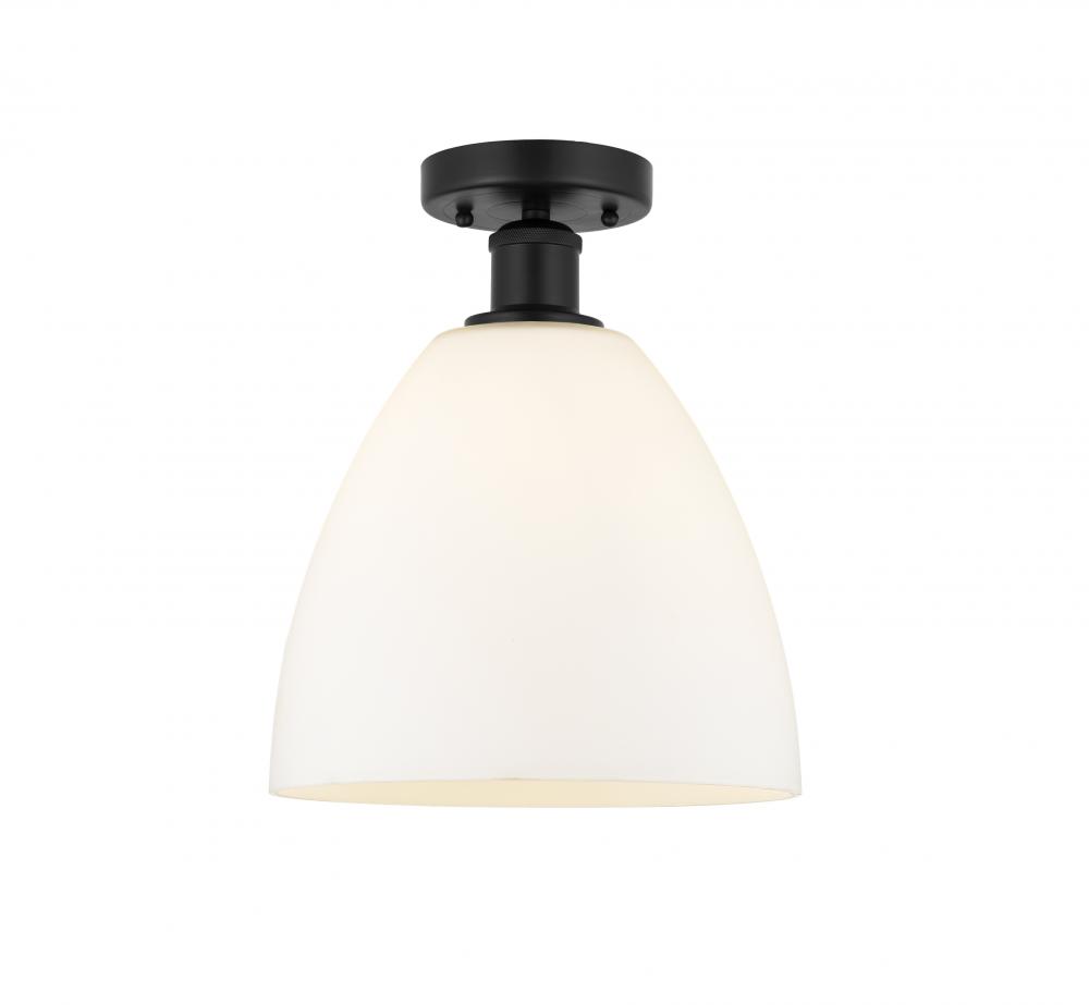 Bristol - 1 Light - 9 inch - Matte Black - Semi-Flush Mount