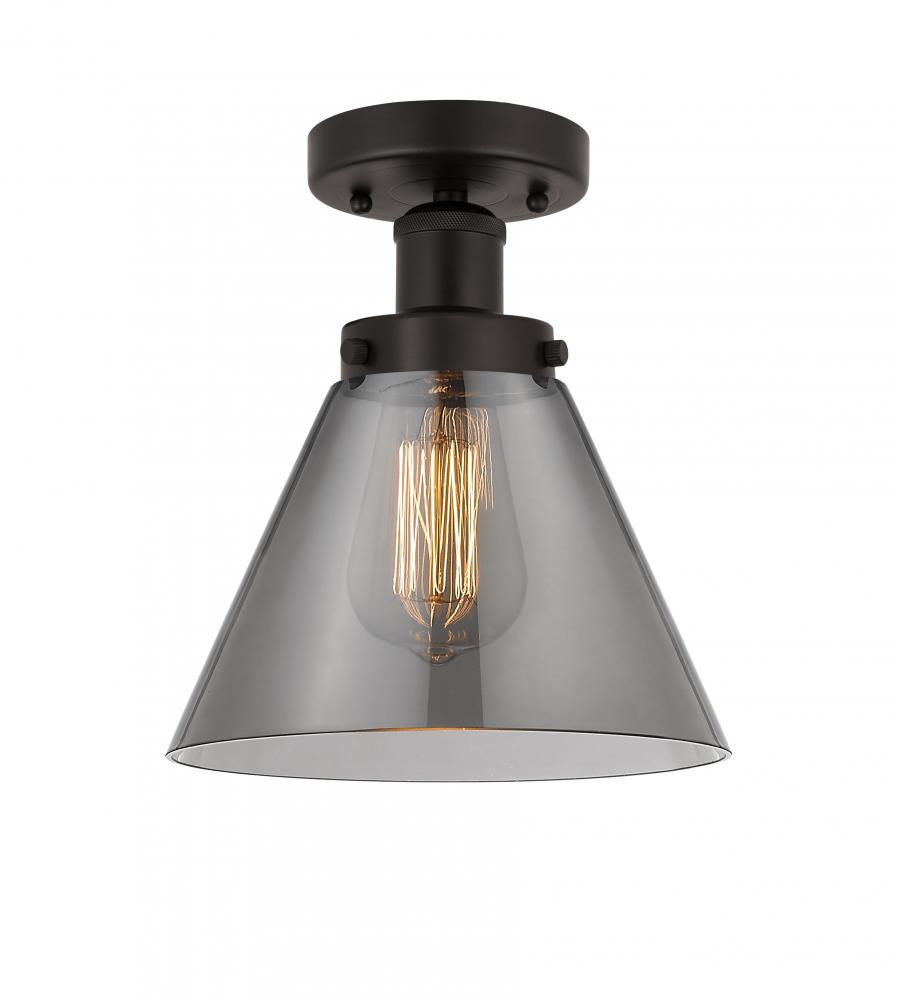 Cone - 1 Light - 8 inch - Oil Rubbed Bronze - Semi-Flush Mount