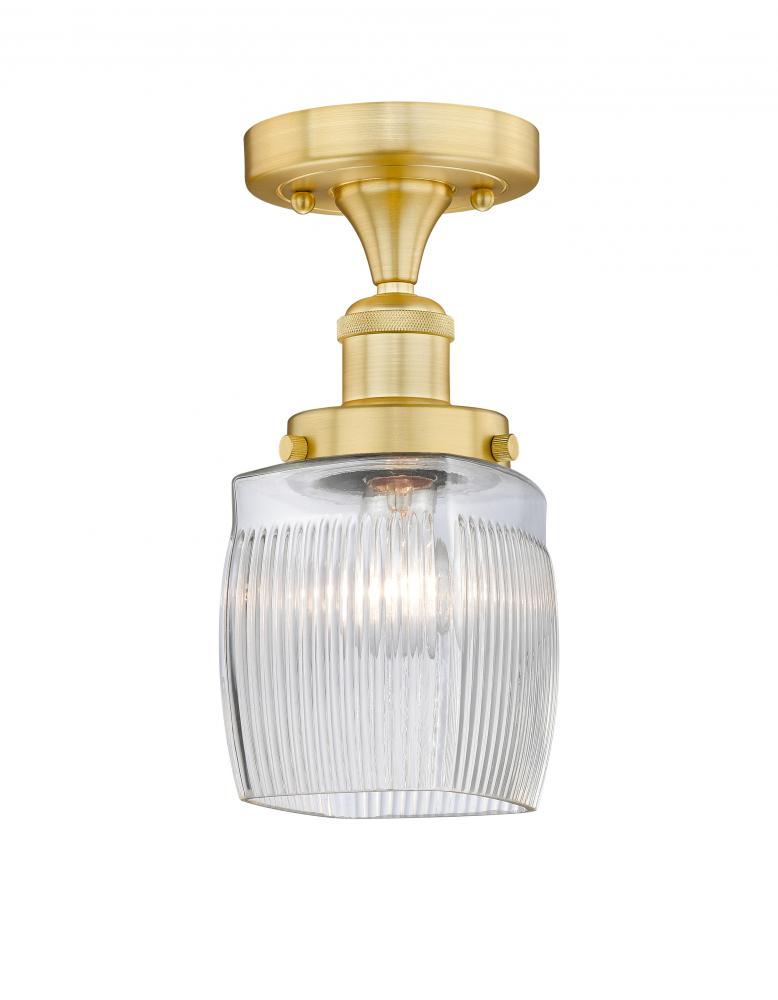 Colton - 1 Light - 6 inch - Satin Gold - Semi-Flush Mount