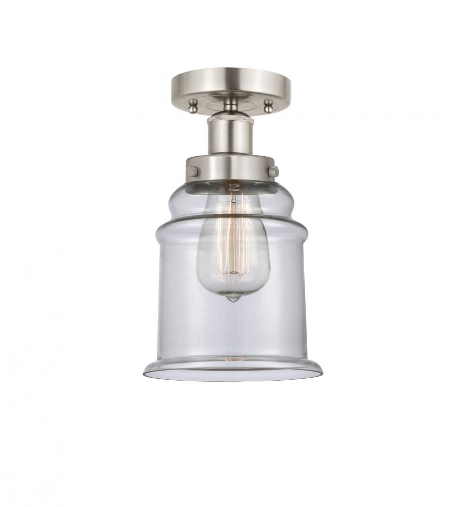 Canton - 1 Light - 6 inch - Brushed Satin Nickel - Semi-Flush Mount