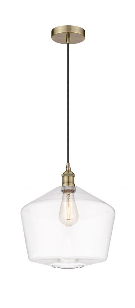 Cindyrella - 1 Light - 12 inch - Antique Brass - Cord hung - Mini Pendant