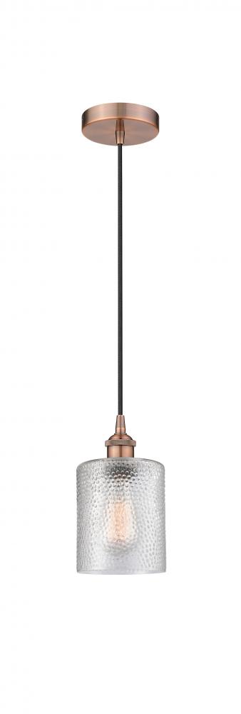 Cobbleskill - 1 Light - 5 inch - Antique Copper - Cord hung - Mini Pendant