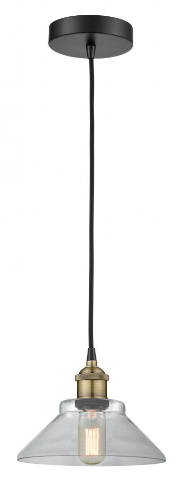 Orwell - 1 Light - 8 inch - Black Antique Brass - Cord hung - Mini Pendant