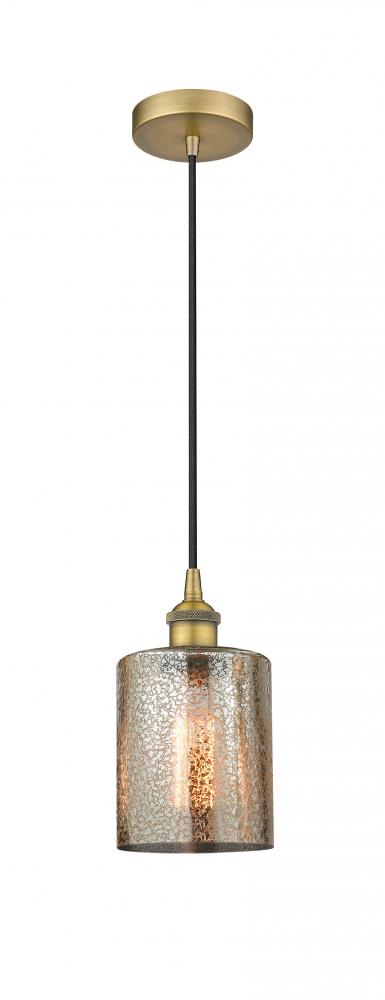 Cobbleskill - 1 Light - 5 inch - Brushed Brass - Cord hung - Mini Pendant