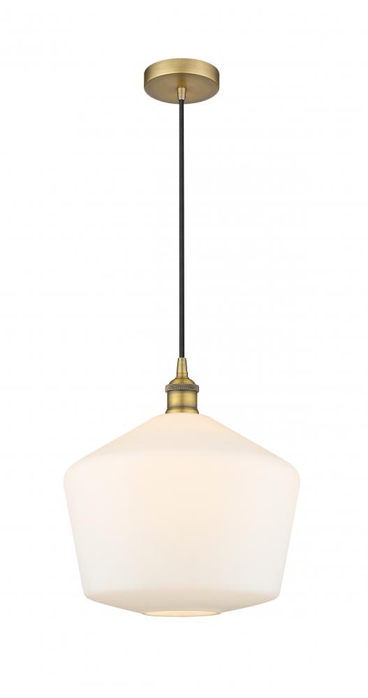 Cindyrella - 1 Light - 12 inch - Brushed Brass - Cord hung - Mini Pendant