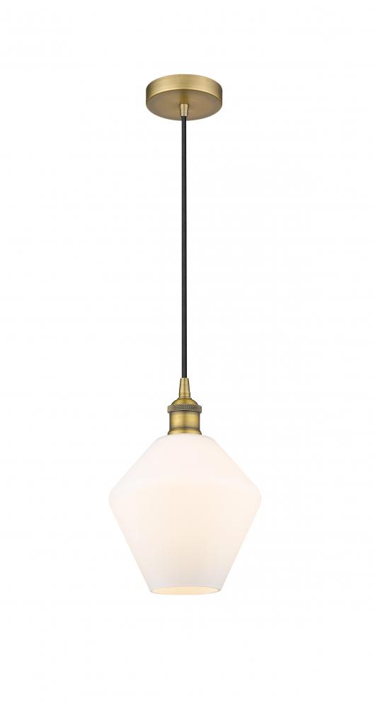 Cindyrella - 1 Light - 8 inch - Brushed Brass - Cord hung - Mini Pendant