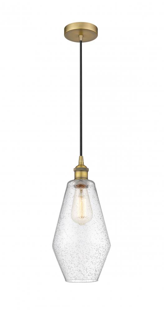 Cindyrella - 1 Light - 7 inch - Brushed Brass - Cord hung - Mini Pendant