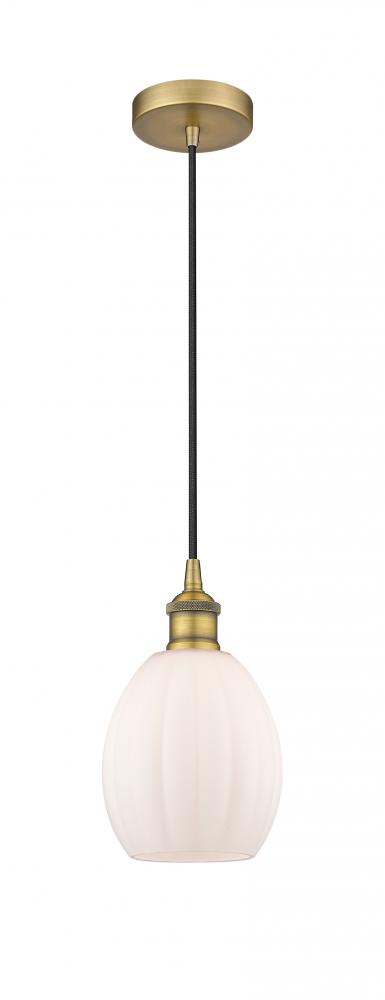 Eaton - 1 Light - 6 inch - Brushed Brass - Cord hung - Mini Pendant