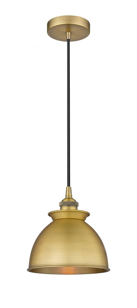 Adirondack - 1 Light - 8 inch - Brushed Brass - Cord hung - Mini Pendant