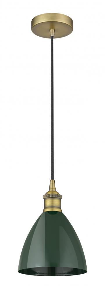 Plymouth - 1 Light - 8 inch - Brushed Brass - Cord hung - Mini Pendant