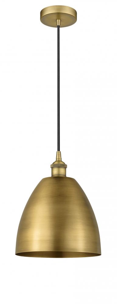 Bristol - 1 Light - 9 inch - Brushed Brass - Cord hung - Mini Pendant