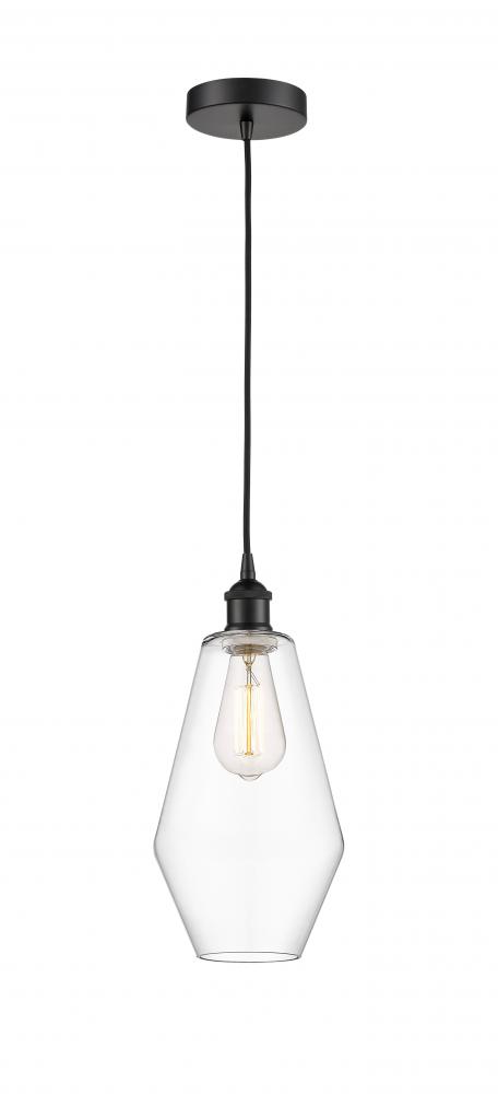 Cindyrella - 1 Light - 7 inch - Matte Black - Cord hung - Mini Pendant