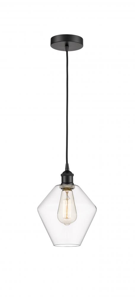 Cindyrella - 1 Light - 8 inch - Matte Black - Cord hung - Mini Pendant