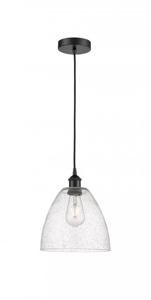 Bristol - 1 Light - 9 inch - Matte Black - Cord hung - Mini Pendant