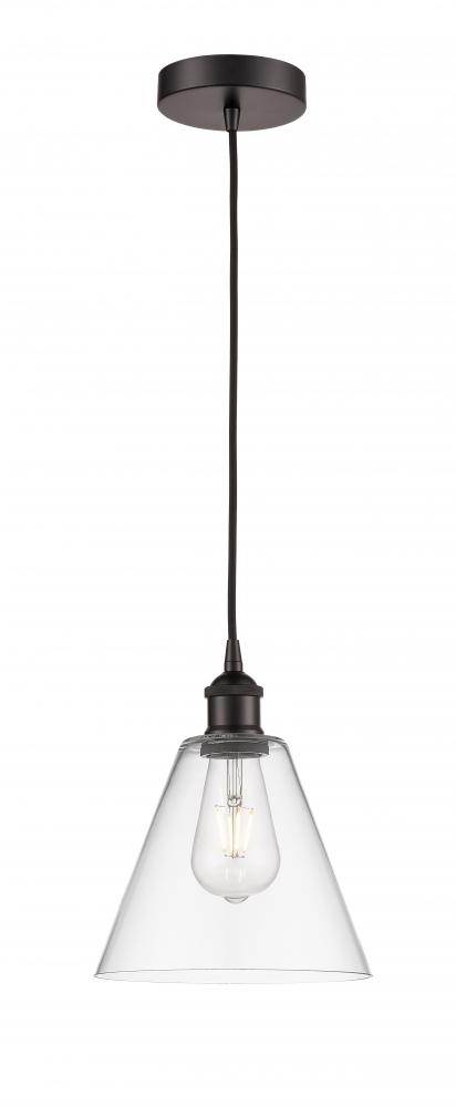 Berkshire - 1 Light - 8 inch - Oil Rubbed Bronze - Cord hung - Mini Pendant