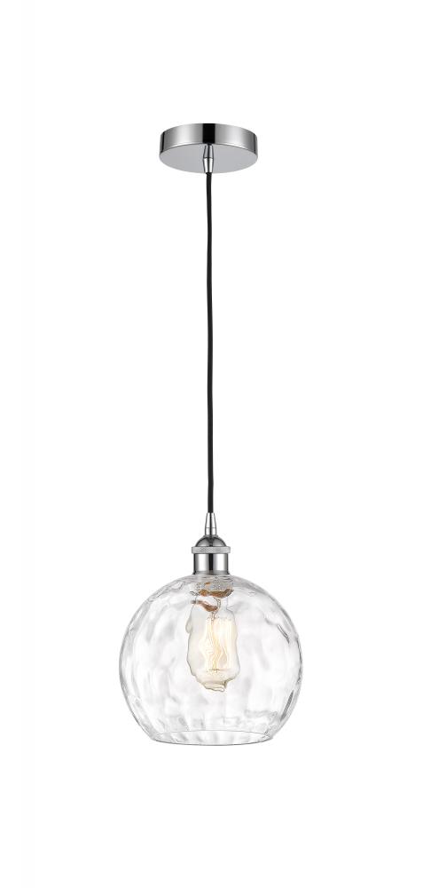 Athens Water Glass - 1 Light - 8 inch - Polished Chrome - Cord hung - Mini Pendant