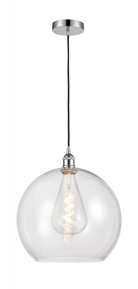 Athens - 1 Light - 14 inch - Polished Chrome - Cord hung - Pendant