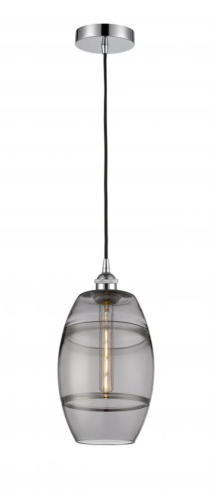 Vaz - 1 Light - 8 inch - Polished Chrome - Cord hung - Mini Pendant