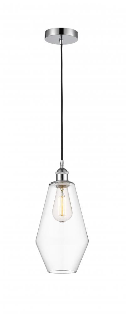 Cindyrella - 1 Light - 7 inch - Polished Chrome - Cord hung - Mini Pendant