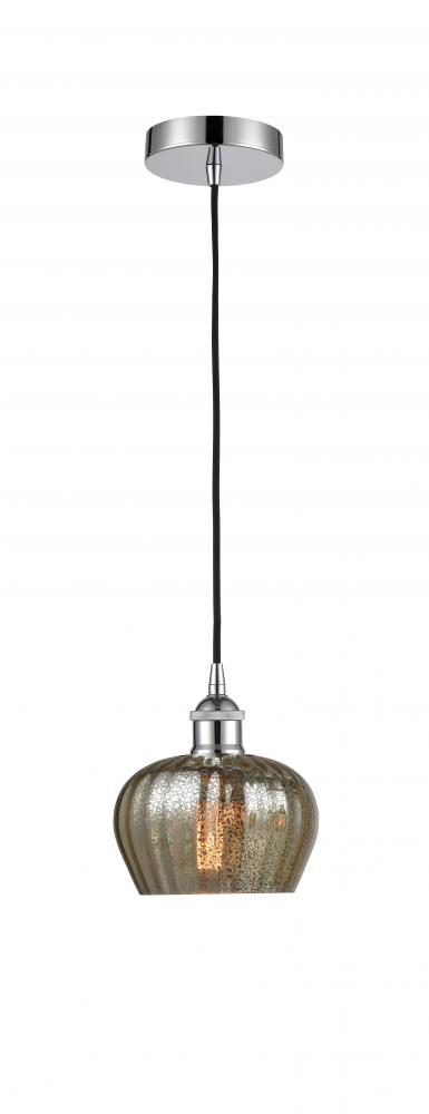 Fenton - 1 Light - 7 inch - Polished Chrome - Cord hung - Mini Pendant