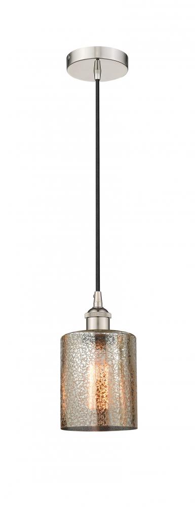 Cobbleskill - 1 Light - 5 inch - Polished Nickel - Cord hung - Mini Pendant