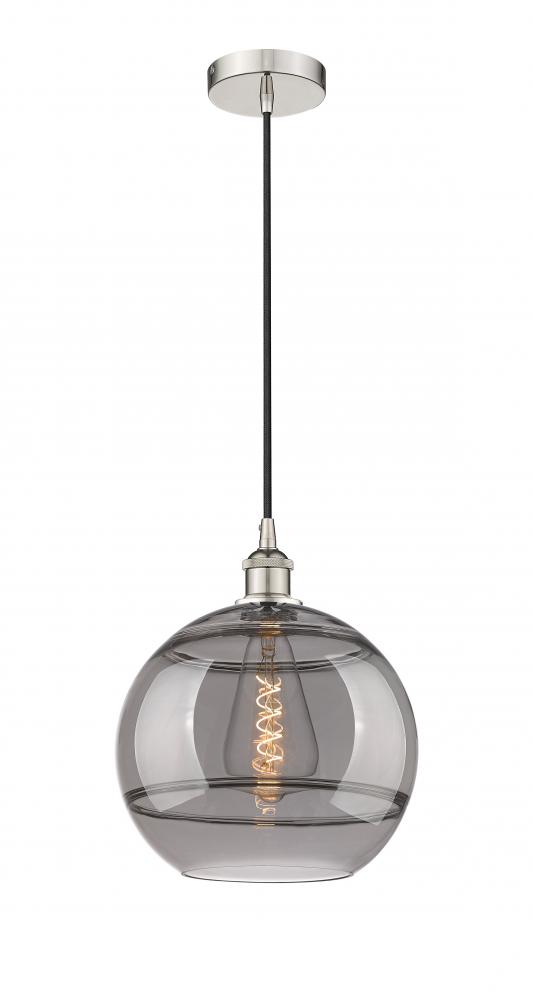 Rochester - 1 Light - 12 inch - Polished Nickel - Cord hung - Mini Pendant