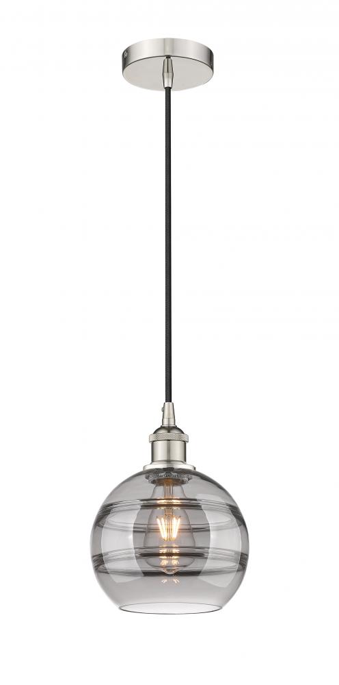 Rochester - 1 Light - 8 inch - Polished Nickel - Cord hung - Mini Pendant