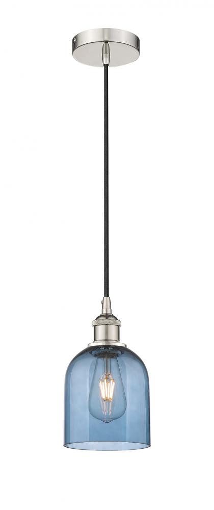 Bella - 1 Light - 6 inch - Polished Nickel - Cord hung - Mini Pendant