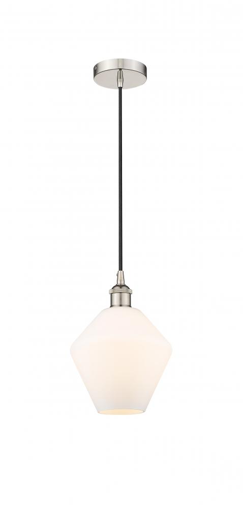 Cindyrella - 1 Light - 8 inch - Polished Nickel - Cord hung - Mini Pendant