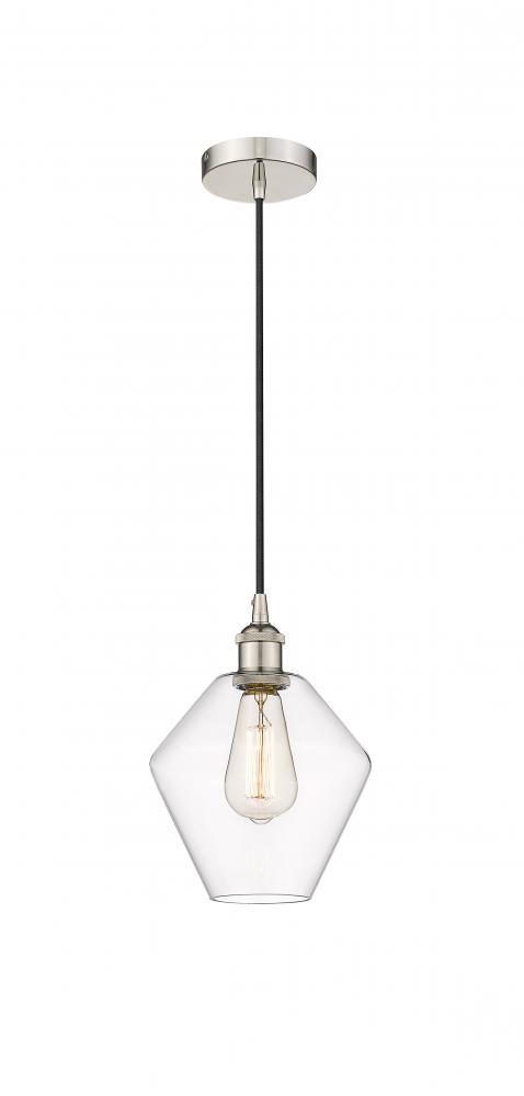 Cindyrella - 1 Light - 8 inch - Polished Nickel - Cord hung - Mini Pendant