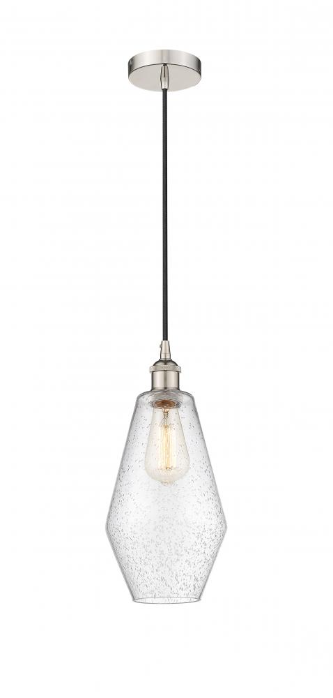 Cindyrella - 1 Light - 7 inch - Polished Nickel - Cord hung - Mini Pendant