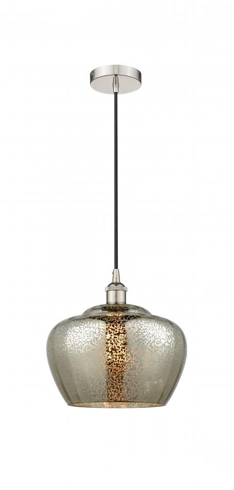 Fenton - 1 Light - 11 inch - Polished Nickel - Cord hung - Mini Pendant