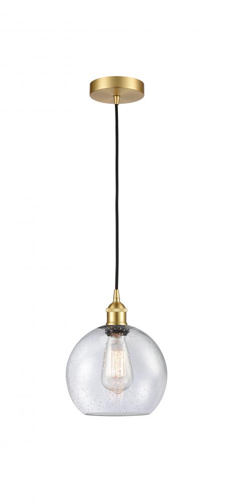 Athens - 1 Light - 8 inch - Satin Gold - Cord hung - Mini Pendant