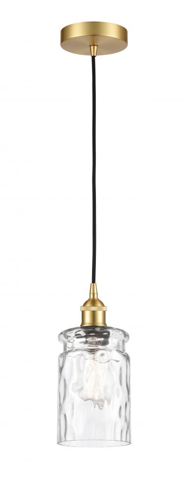 Candor - 1 Light - 5 inch - Satin Gold - Cord hung - Mini Pendant