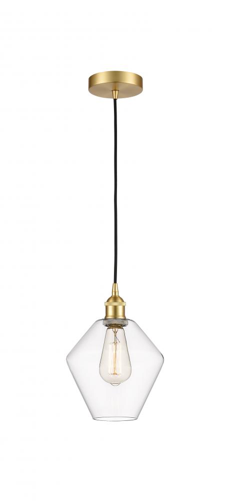 Cindyrella - 1 Light - 8 inch - Satin Gold - Cord hung - Mini Pendant