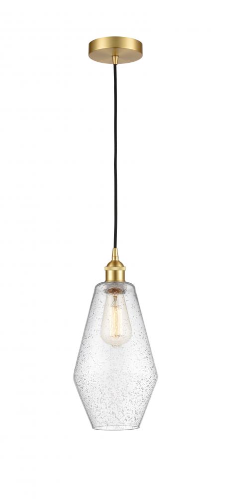 Cindyrella - 1 Light - 7 inch - Satin Gold - Cord hung - Mini Pendant