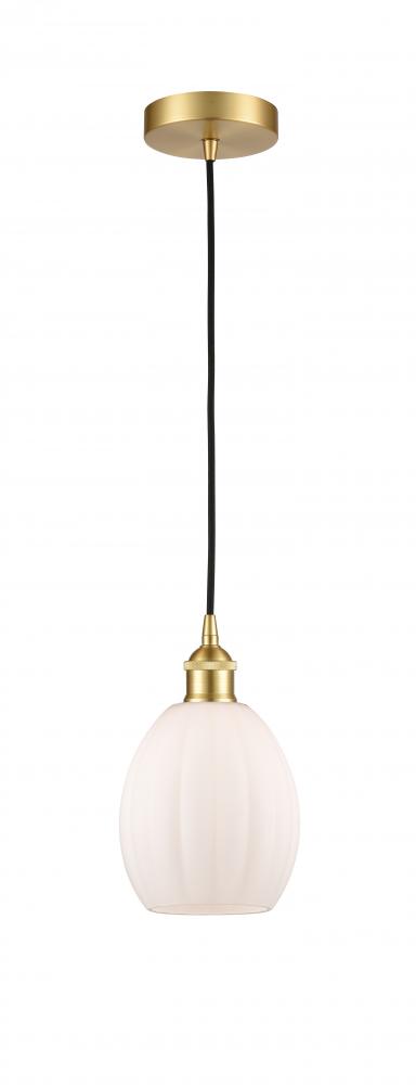 Eaton - 1 Light - 6 inch - Satin Gold - Cord hung - Mini Pendant
