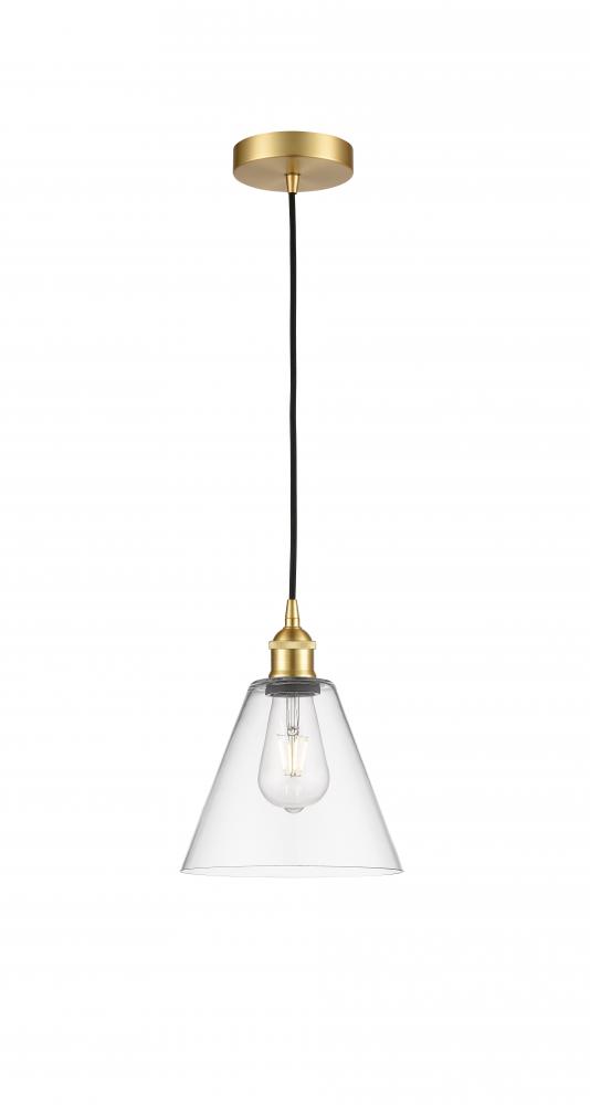 Berkshire - 1 Light - 8 inch - Satin Gold - Cord hung - Mini Pendant