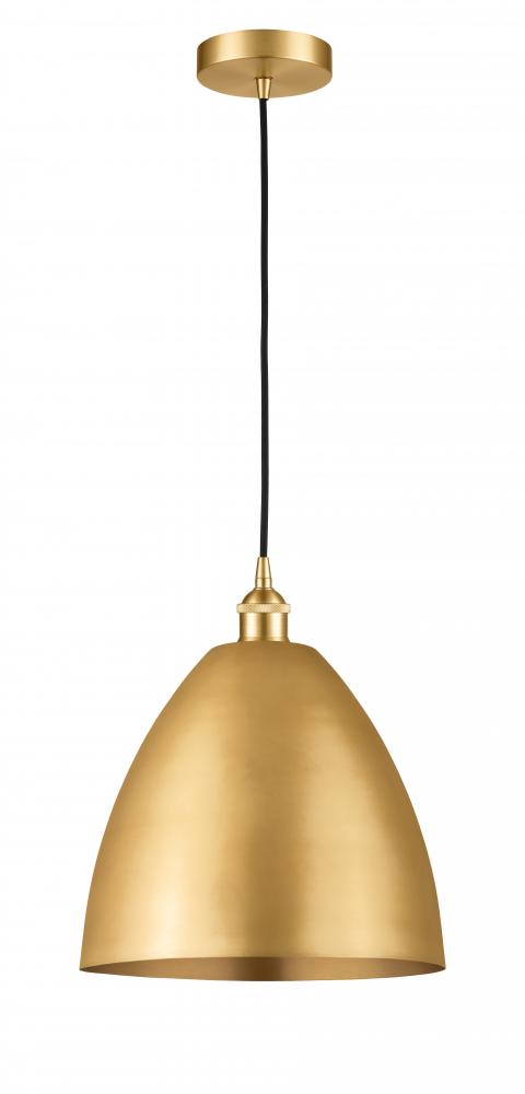 Bristol - 1 Light - 12 inch - Satin Gold - Cord hung - Mini Pendant