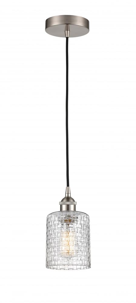 Cobbleskill - 1 Light - 5 inch - Brushed Satin Nickel - Cord hung - Mini Pendant