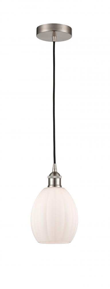 Eaton - 1 Light - 6 inch - Brushed Satin Nickel - Cord hung - Mini Pendant