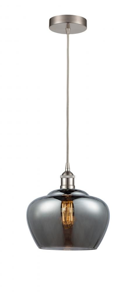 Fenton - 1 Light - 11 inch - Brushed Satin Nickel - Cord hung - Mini Pendant