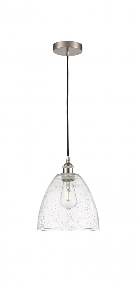 Bristol - 1 Light - 9 inch - Brushed Satin Nickel - Cord hung - Mini Pendant