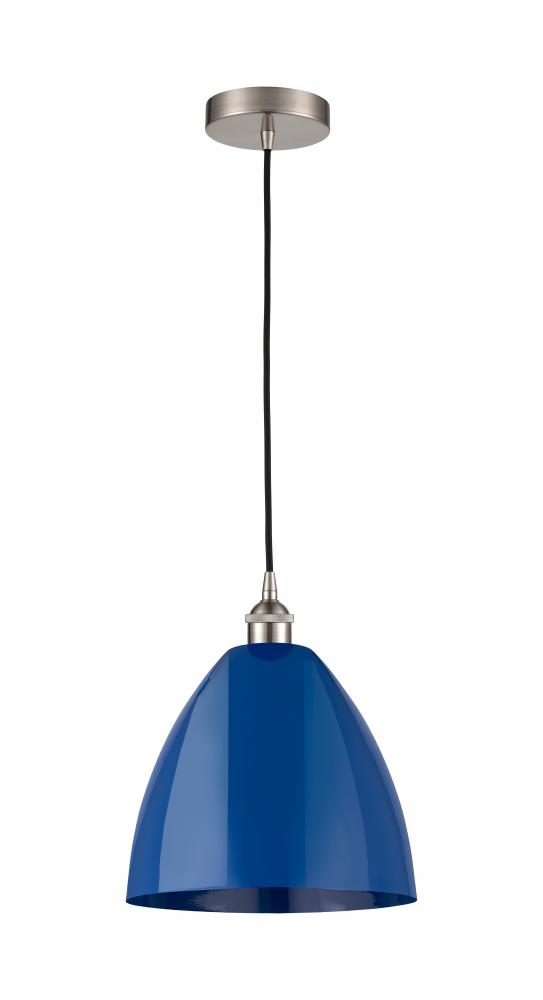 Plymouth - 1 Light - 12 inch - Brushed Satin Nickel - Cord hung - Mini Pendant