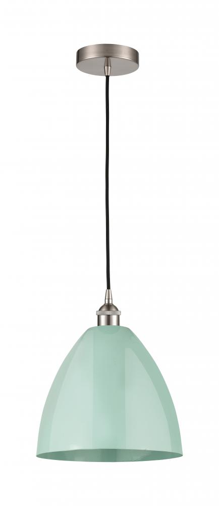 Plymouth - 1 Light - 12 inch - Brushed Satin Nickel - Cord hung - Mini Pendant