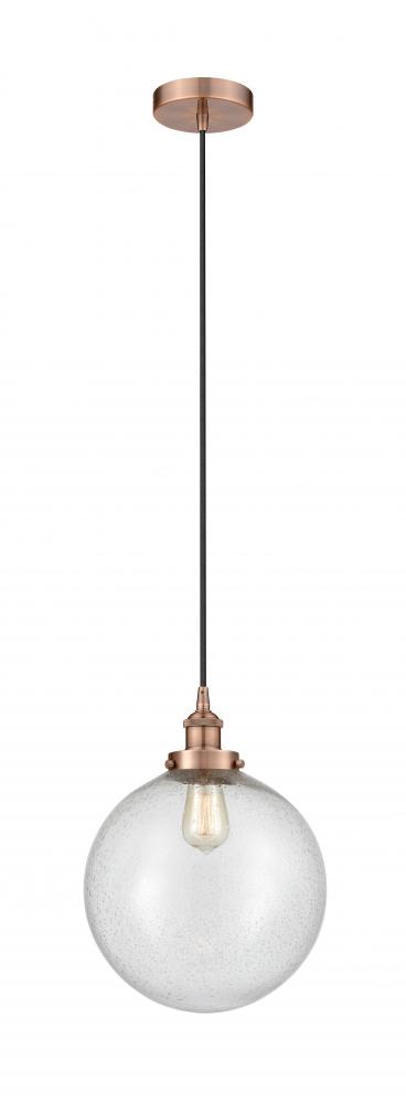 Beacon - 1 Light - 12 inch - Antique Copper - Cord hung - Mini Pendant