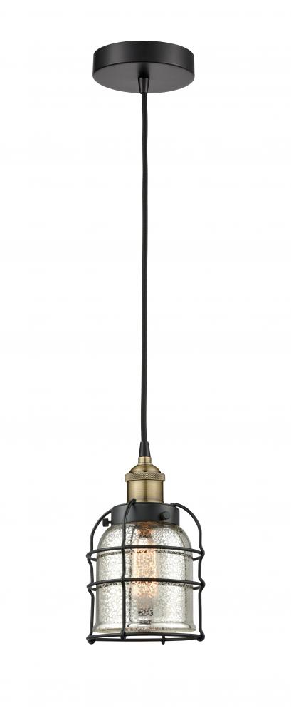 Bell Cage - 1 Light - 6 inch - Black Antique Brass - Mini Pendant